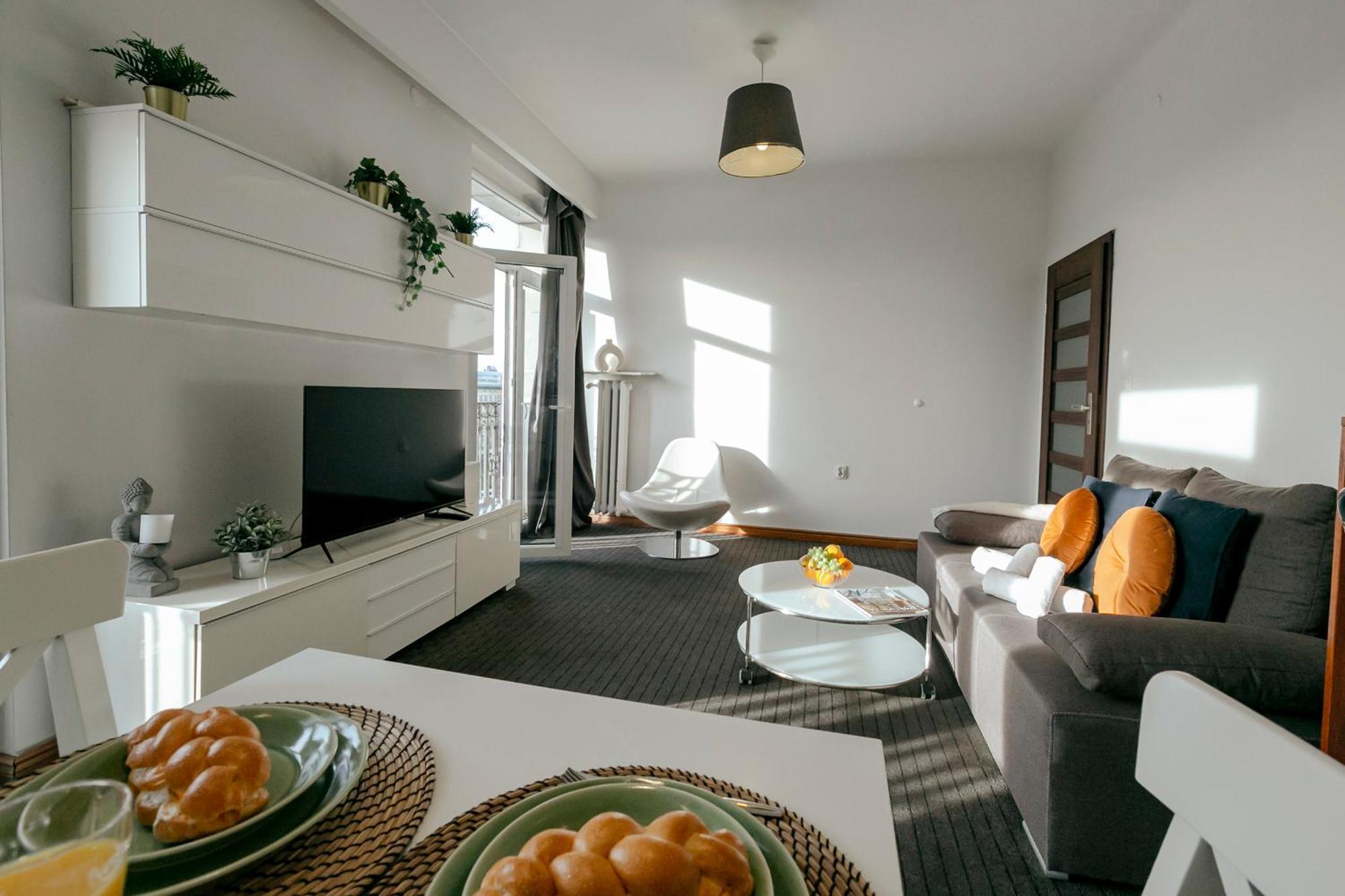 Plac Konstytucji 6 Orange: Warsaw Panorama Apartment with Free Parking Exterior photo