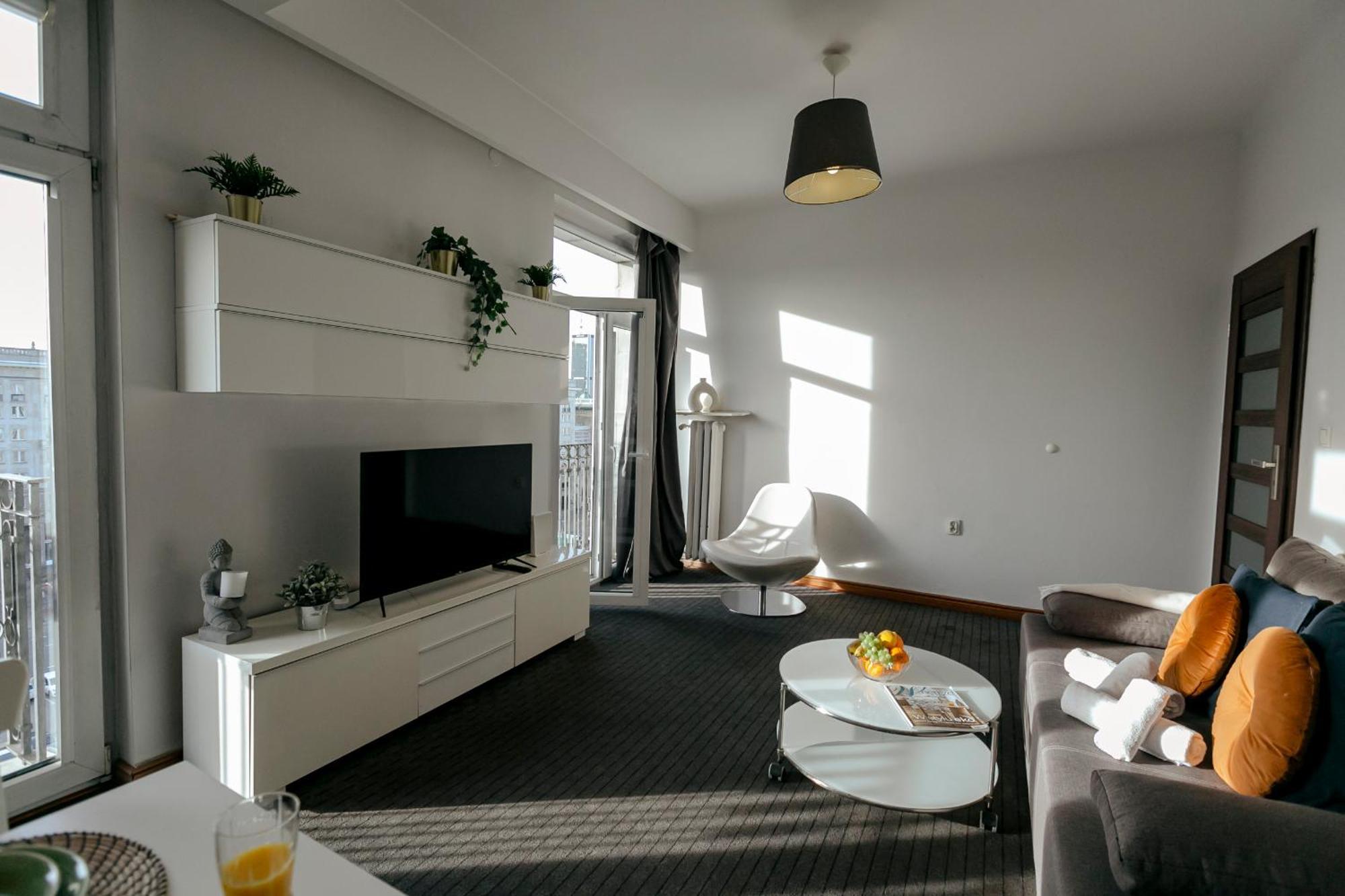 Plac Konstytucji 6 Orange: Warsaw Panorama Apartment with Free Parking Exterior photo